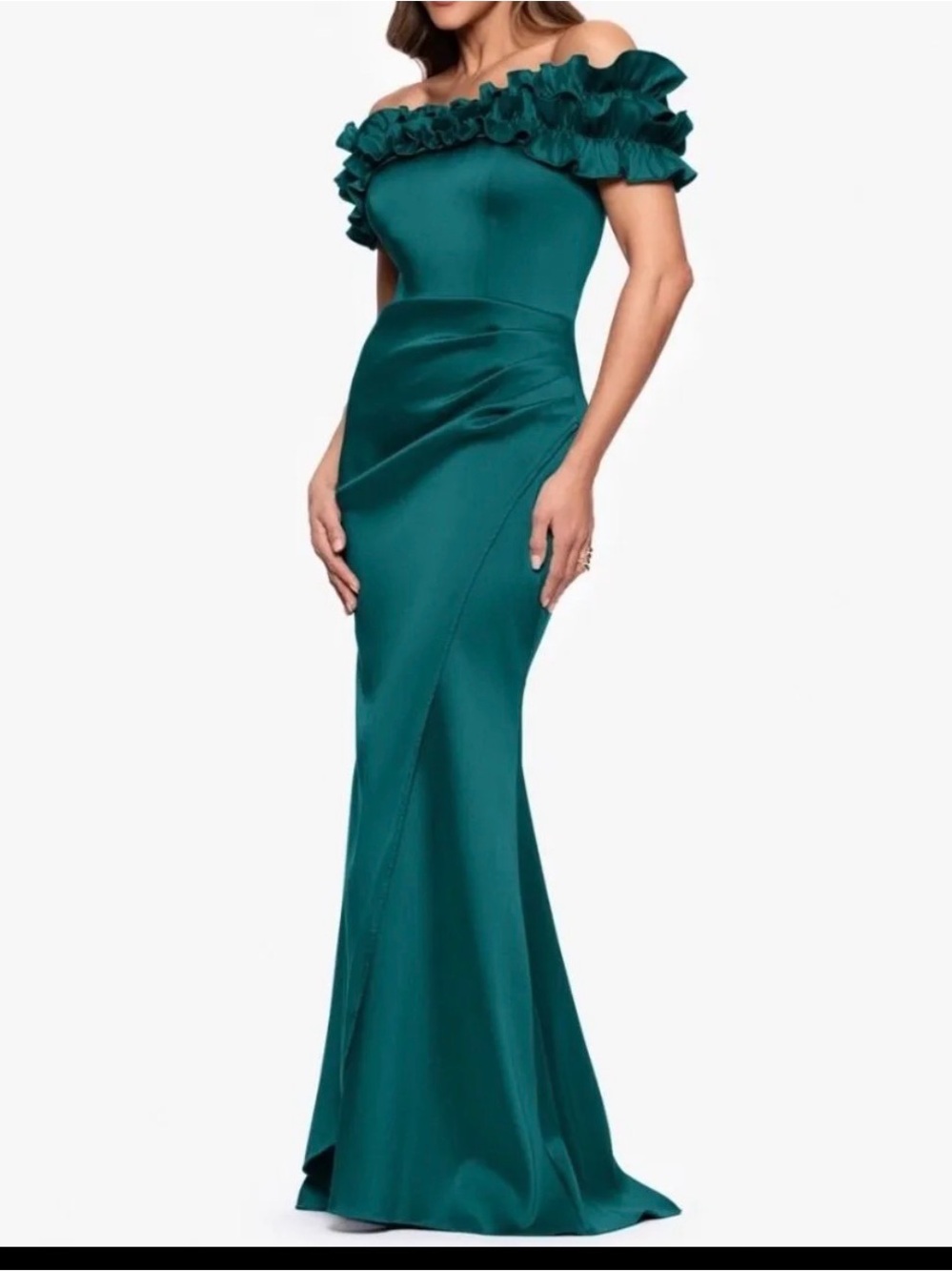 Xscape - off the shoulder ruffle gown - Size 6